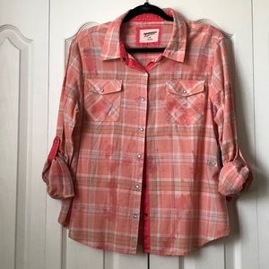 Arizona Jeans Women’s Peach Flannel Shirt